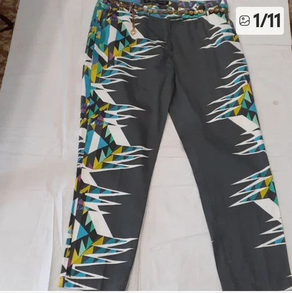 W118 by Walter Baker crop multi colored ankle pants size medium - Picture 12 of 12